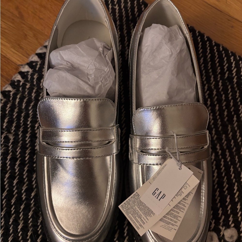 GAP Silver Loafers